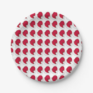 Secret Santa Claus Father Christmas Red Hat Paper Plates