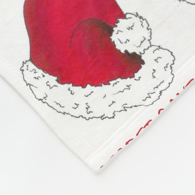 Secret Santa Claus Gift Red Christmas Holiday Xmas Fleece Blanket (Corner)
