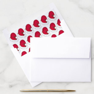 Secret Santa Claus Red Hat Christmas Holiday Envelope Liner