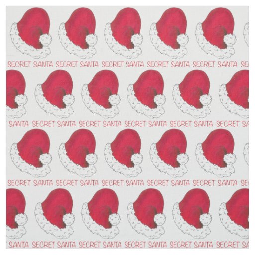 Secret Santa Claus Red Hat Christmas Xmas Fabric