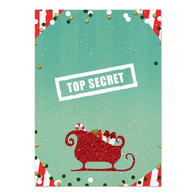 Secret Santa Gift Exchange Christmas Holiday Party Invitation