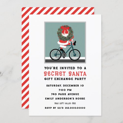 Secret Santa Gift Exchange Christmas Party Invitation