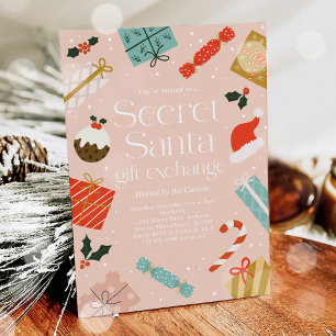 Secret Santa Gift Exchange Holiday Party Invitation
