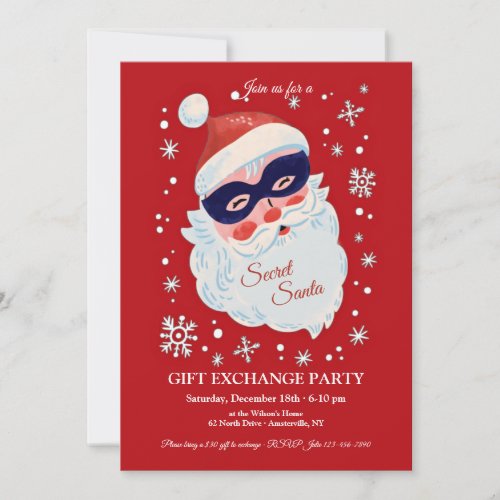 Secret Santa Gift Exchange Invitation