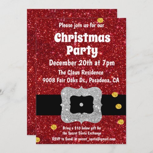 Secret Santa Gift Exchange Invitation