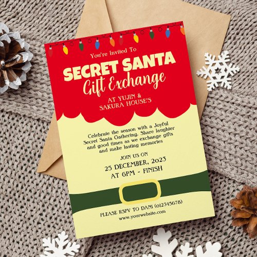 Secret Santa Gift Exchange  Invitation