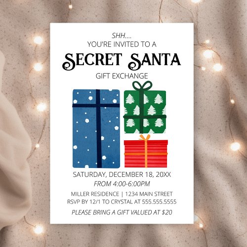 Secret Santa Gift Exchange Invitation