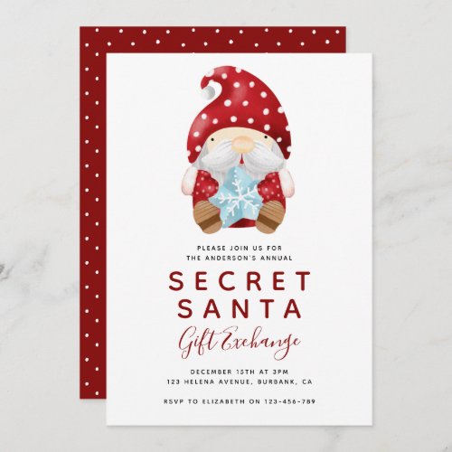 Secret Santa Gift Exchange Invitation