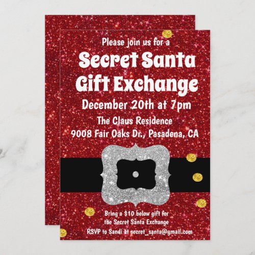 Secret Santa Gift Exchange Invitation