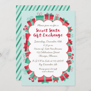 Secret Santa Gift Exchange Party Invitation