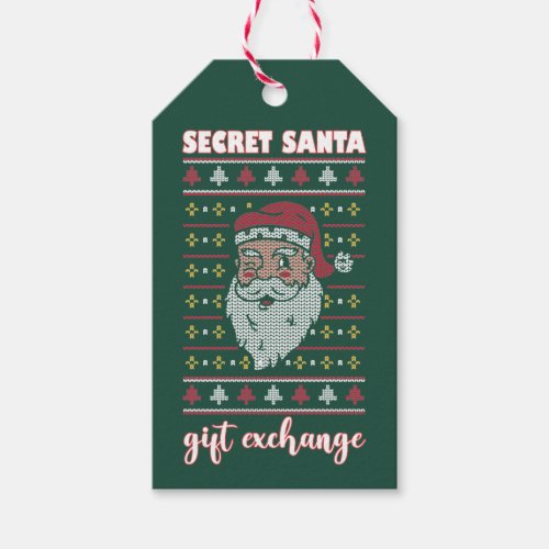 Secret Santa Gift Exchange Sweater Holiday Favor  Gift Tags