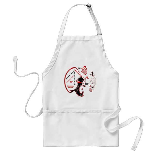 Secret Santa Gift – Prosperity & Wealth Adult Apron (Front)