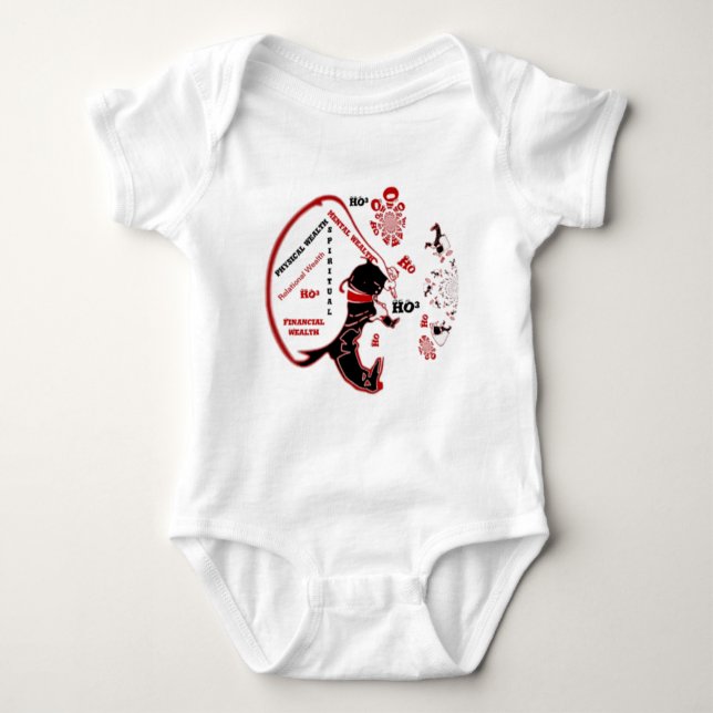 Secret Santa Gift – Prosperity & Wealth Baby Bodysuit (Front)