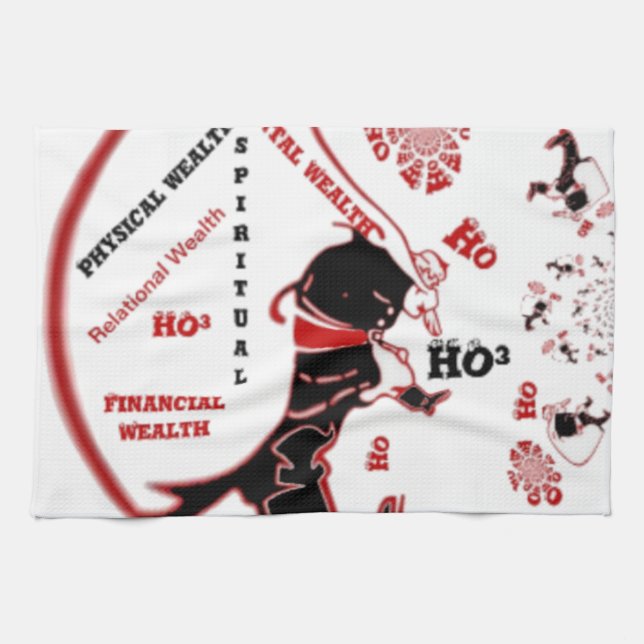 Secret Santa Gift – Prosperity & Wealth Kitchen Towel (Horizontal)