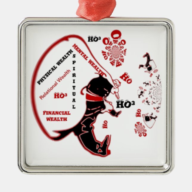 Secret Santa Gift – Prosperity & Wealth Metal Ornament (Front)