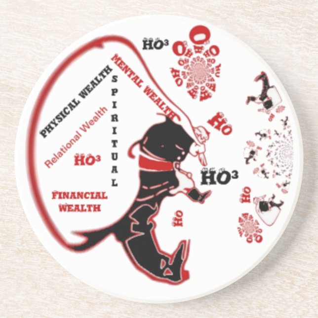 Secret Santa Gift – Prosperity & Wealth Sandstone Coaster (Front)