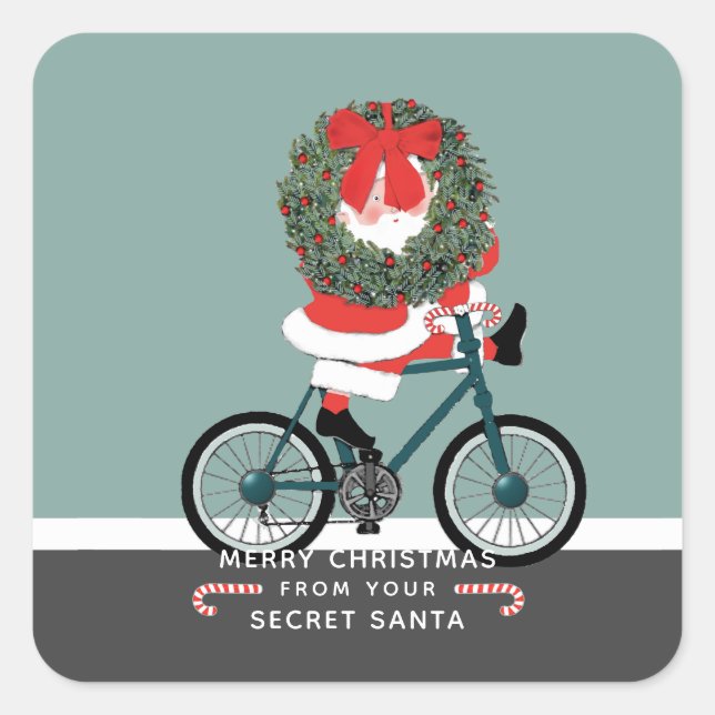 Secret Santa Gift Tag Classic Round Sticker (Front)
