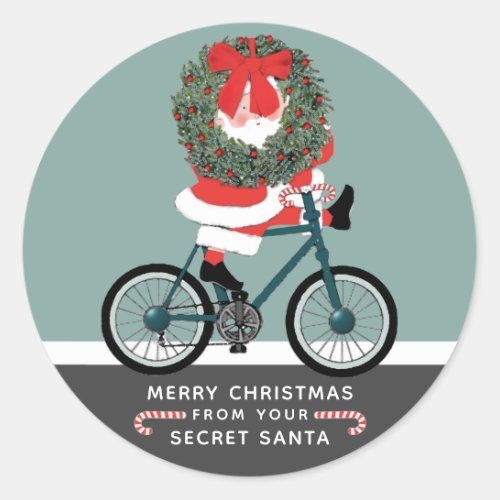 Secret Santa Gift Tag Classic Round Sticker