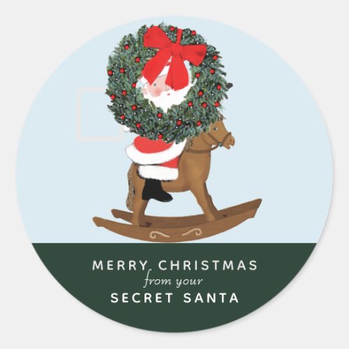 Secret Santa Gift Tag Classic Round Sticker