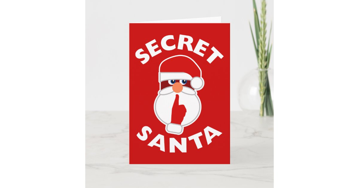 Secret Santa Holiday Card | Zazzle.com