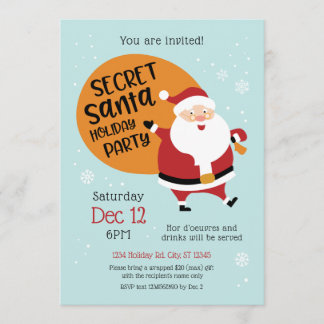 Secret Santa Holiday Party Invitation