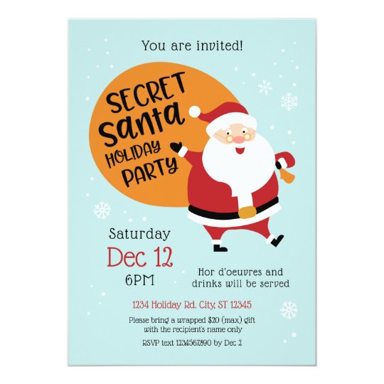 Secret Santa Holiday Party Invitation | Zazzle.com