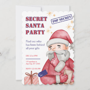 Secret Santa Invitation, Christmas Invitations