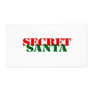 secret santa labels zazzle