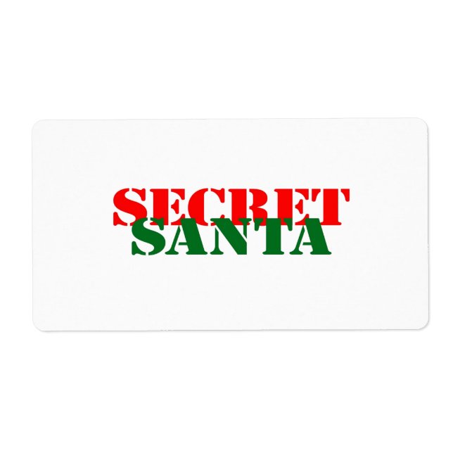 Secret Santa Label (Front)