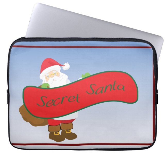 Secret Santa Pollyanna White Elephant  Laptop Sleeve (Front)