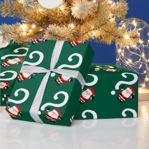 Secret Santa question mark Christmas  Wrapping Paper