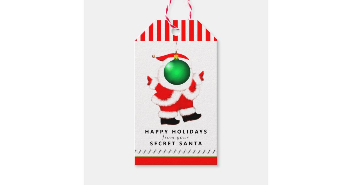 Secret Santa rhyme Gift Tags | Zazzle