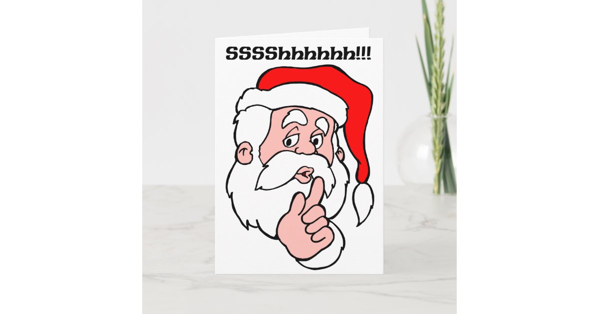 Secret Santa Sssshhhh!! Holiday Card | Zazzle