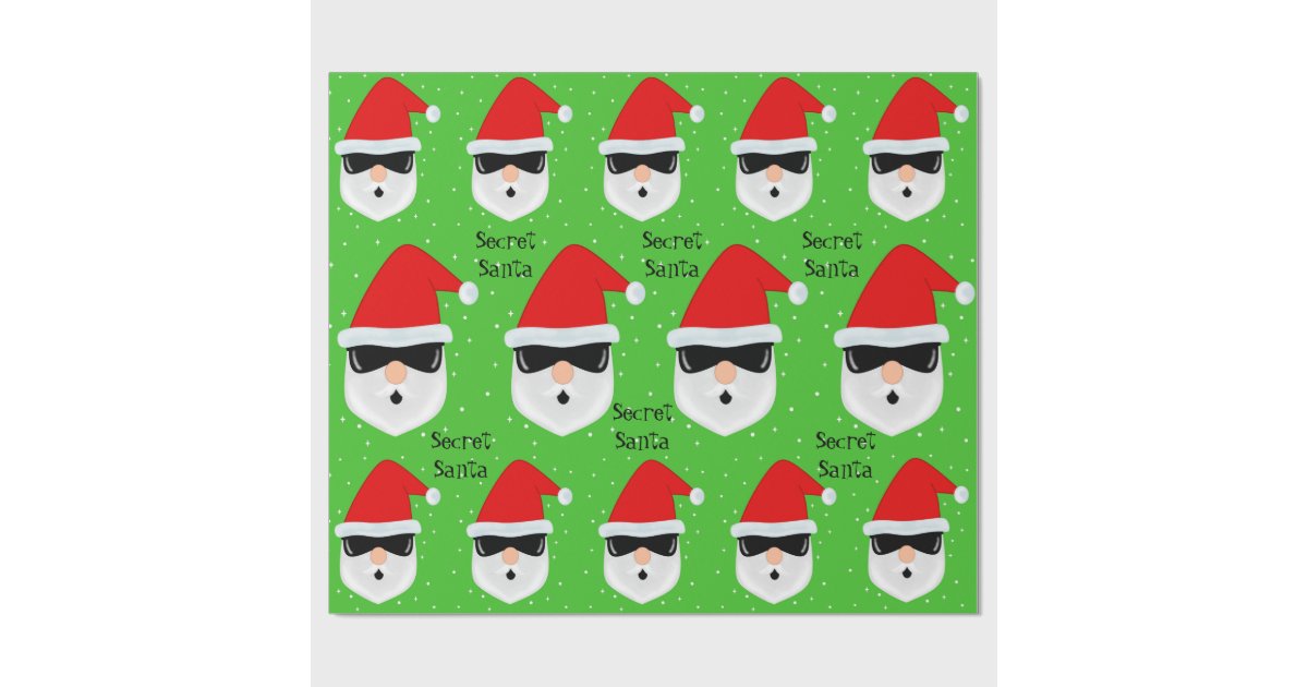 Secret Santa Wrapping Paper Zazzle Secret Santa Wrapping Paper Zazzle