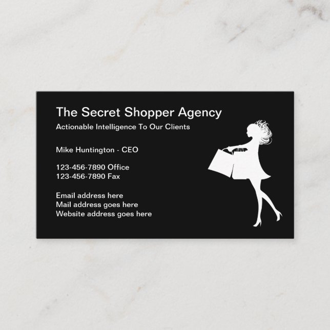 Secret Shopper Business Services Card (Front)