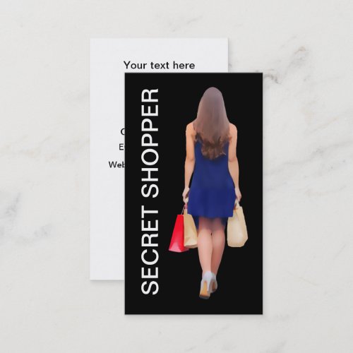 Secret Shopper Theme Double Side  Business Card