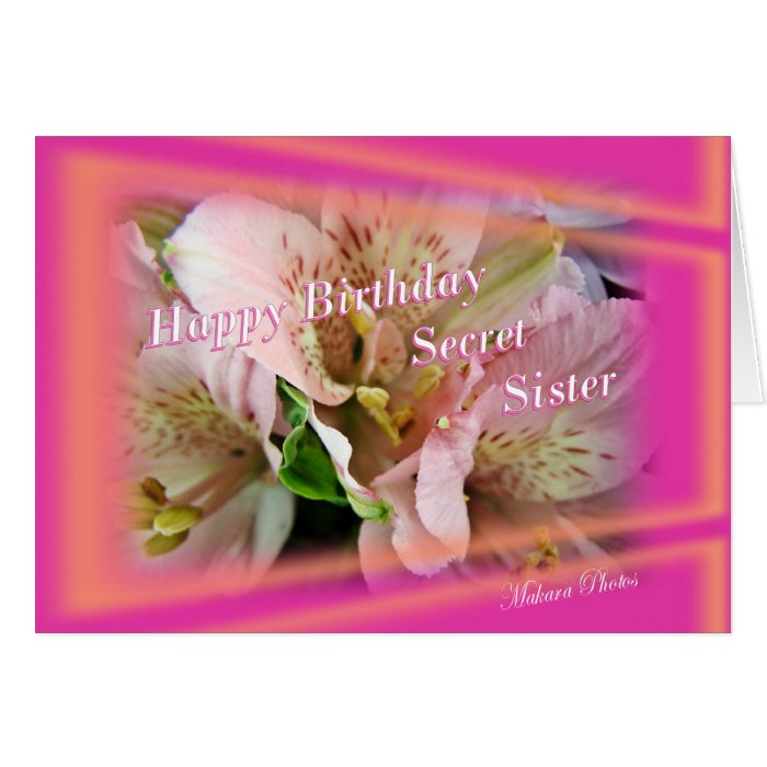 Secret Sister birthday card