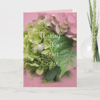 Secret Sister Hydrangea Card2-customize Thank You Card by MakaraPhotos at Zazzle