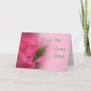 Secret Sister Rose Card-customize any attendant Card