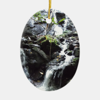 Secret Smoky Mountain Waterfall Ceramic Ornament