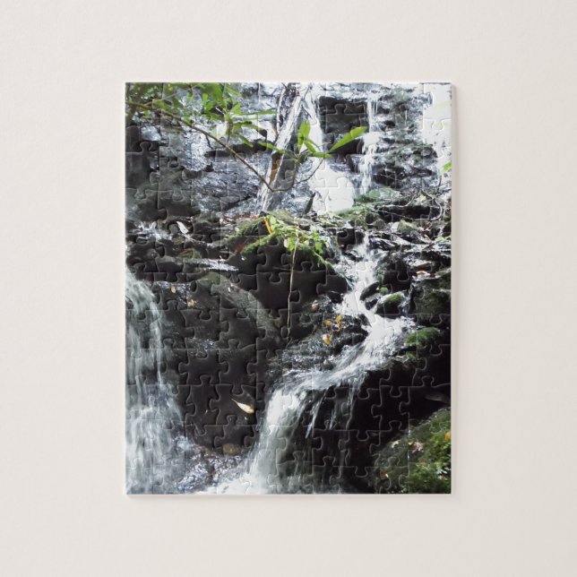 Secret Smoky Mountain Waterfall Jigsaw Puzzle (Vertical)