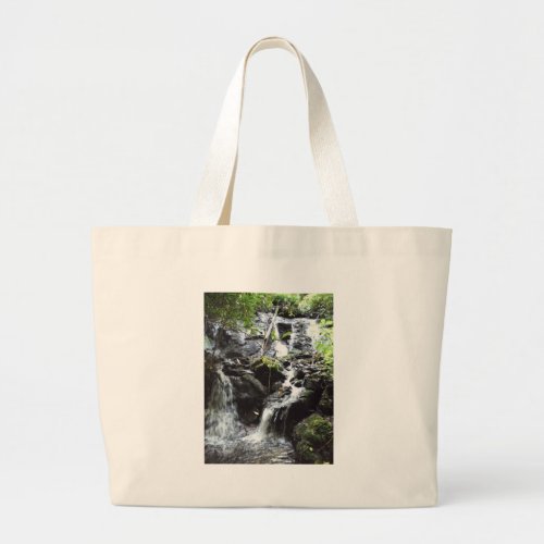 Secret Smoky Mountain Waterfall Large Tote Bag