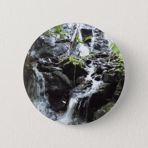 Secret Smoky Mountain Waterfall Pinback Button