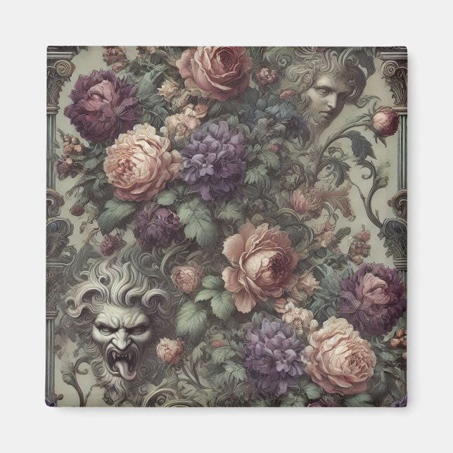 Secret Societies Bloom in Spirals – Gothic  Magnet (Front)