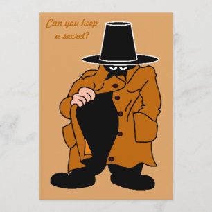 secret SPY birthday surprise party Invitation