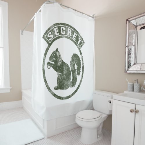 Secret Squirrel _ Distressed _ Type 1 Shower Curtain