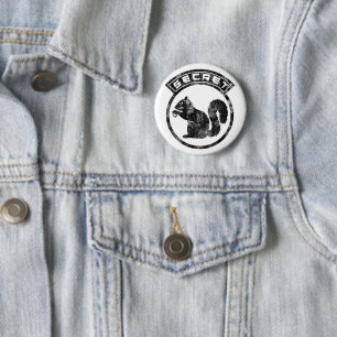 Secret Squirrel - Distressed - Type 2 Button