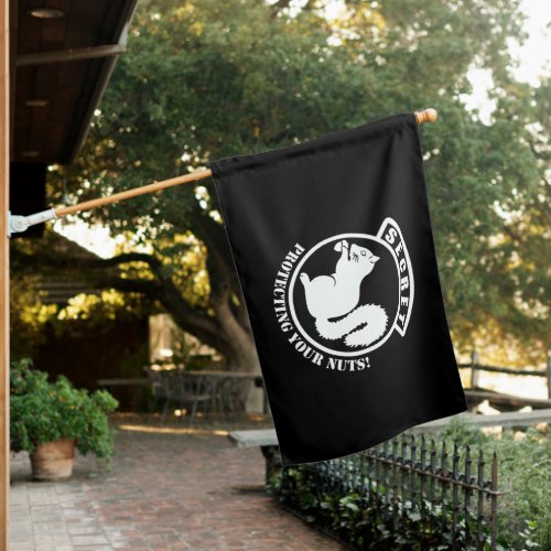 Secret Squirrel Patch _ Protecting Your Nuts House Flag