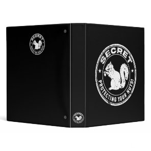 Secret Squirrel "Protecting Your Nuts" Distressed 3 Ring Binder