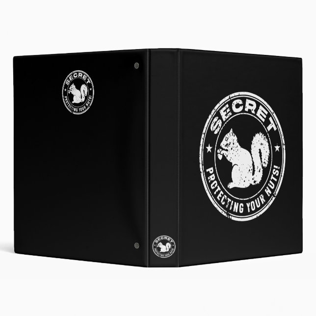 Secret Squirrel "Protecting Your Nuts" Distressed 3 Ring Binder (Background)
